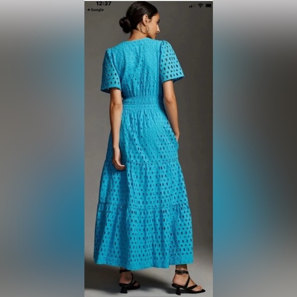 Anthropologie The Somerset Maxi Dress Eyelet Edition, medium, blue - Picture 2 of 6